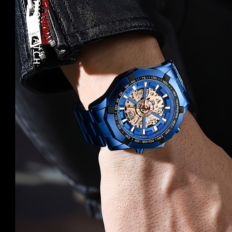 Binbond Men's Hollow Quartz Watch - Stylish, Back to School Essential for Students