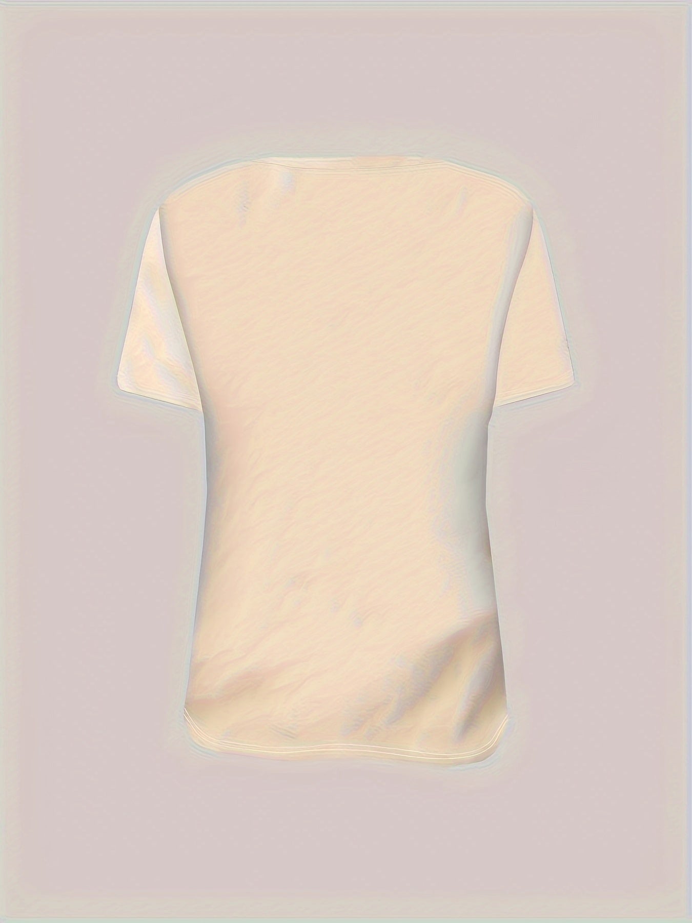 Floral & Heart Print Crew Neck T-Shirt, Casual Short Sleeve T-Shirt For Spring & Summer, Women's Clothing