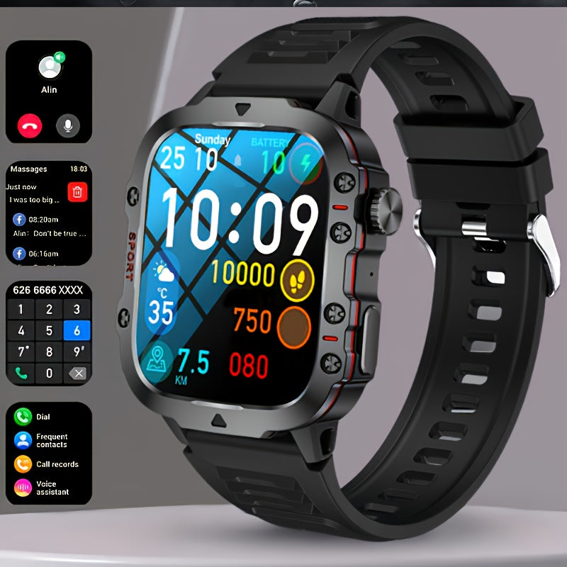 Brand New, Durable Smart Watch for Men with Wireless Calling, Waterproof Rating, Fitness Tracking, AI Voice Assistance, And Over 100 Outdoor Sports Modes.
