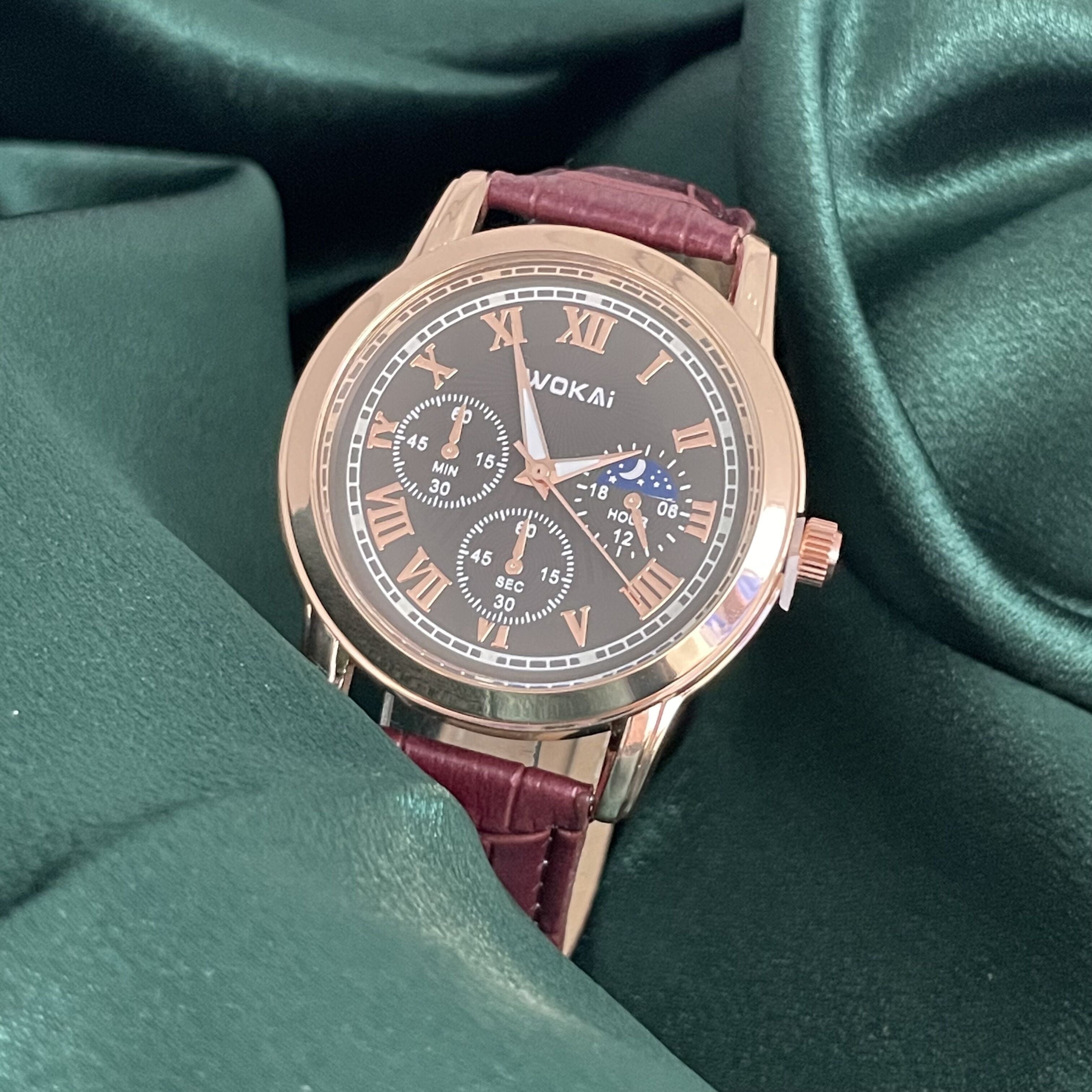 Men's Business Wrist Watch Quartz Casual Belt Men's Watch Brown Watch