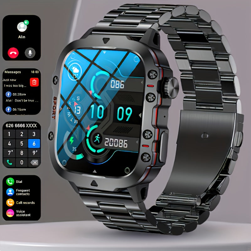 Brand New, Durable Smart Watch for Men with Wireless Calling, Waterproof Rating, Fitness Tracking, AI Voice Assistance, And Over 100 Outdoor Sports Modes.