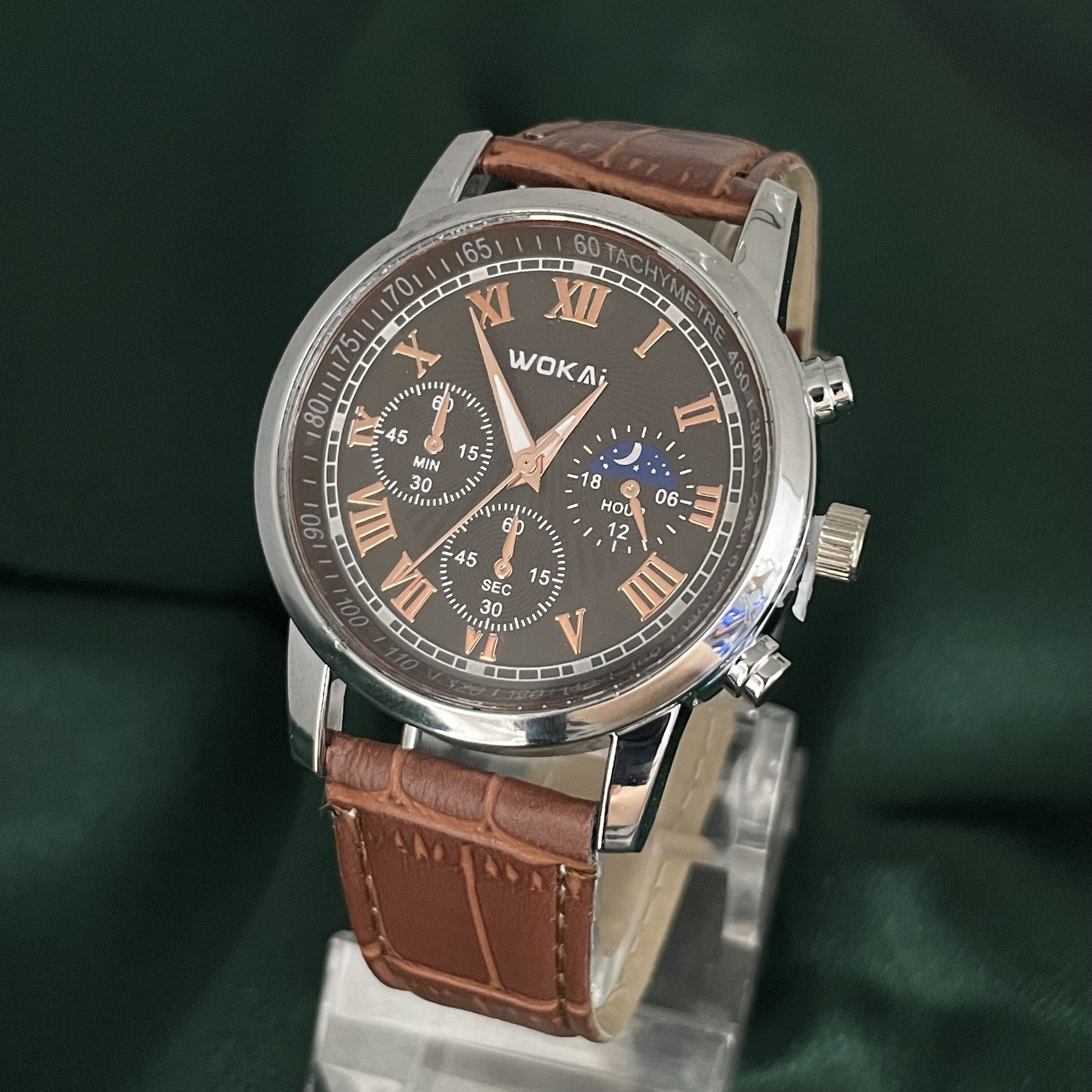 Men's Business Wrist Watch Quartz Casual Belt Men's Watch Brown Watch