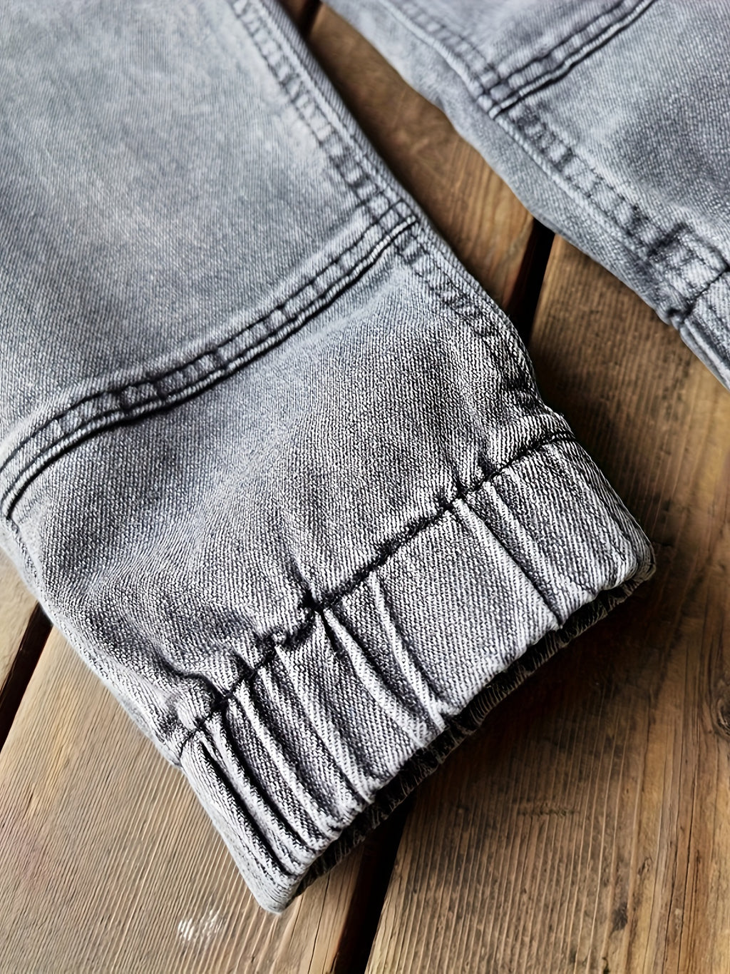 Kid's Casual Letter Patched Jeans, Versatile Denim Pants, Boy's Clothes For All Seasons