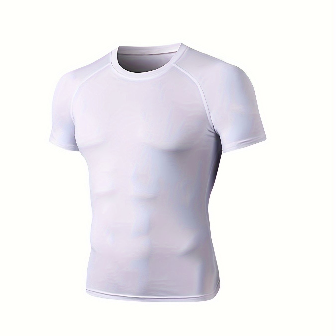 Men's Comfy Quick-drying Sports Compression T-shirt, Highly Stretch Tee Men's Summer Outdoor Clothes, Men's Clothing For Fitness Activities