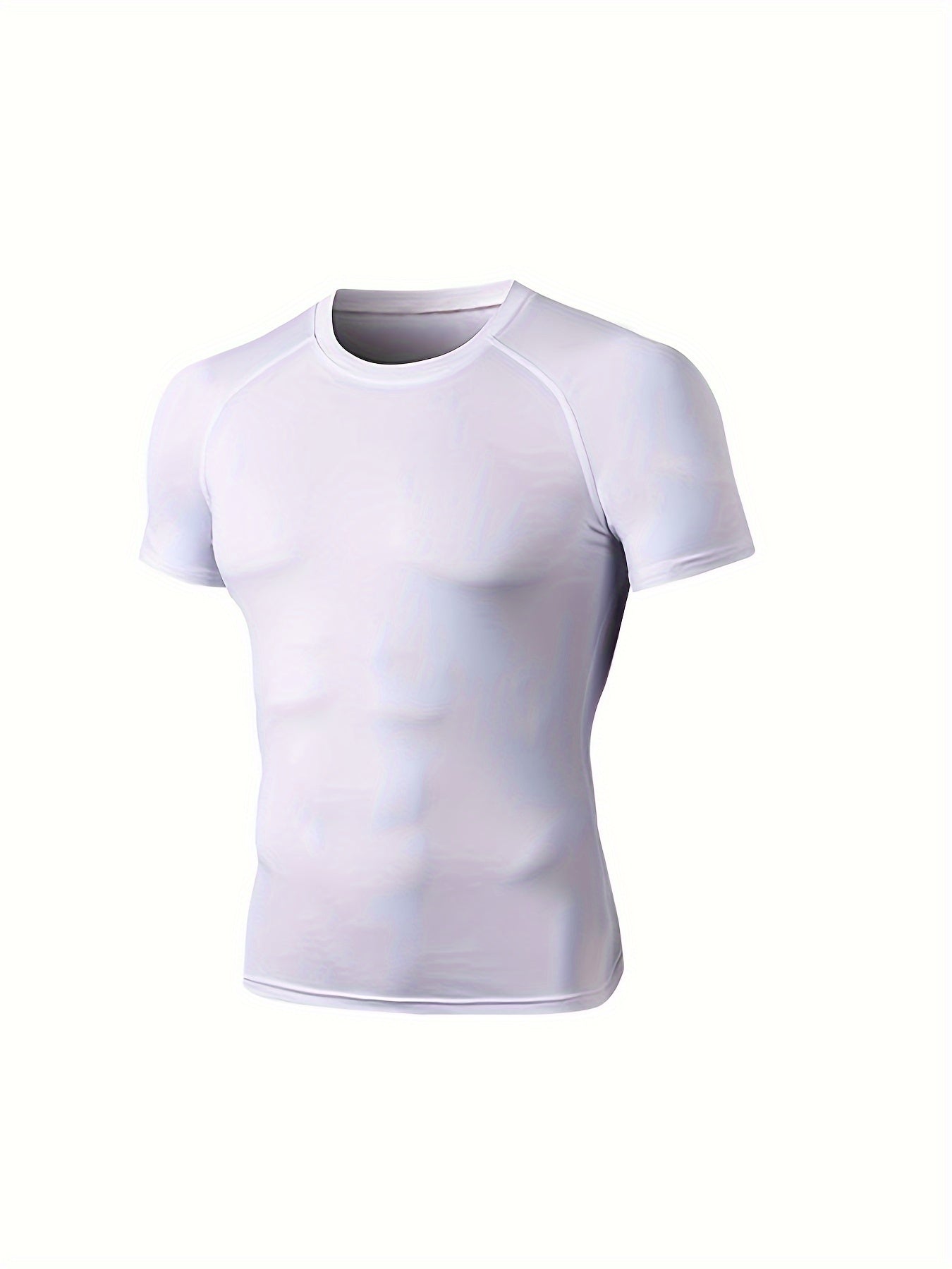 Men's Comfy Quick-drying Sports Compression T-shirt, Highly Stretch Tee Men's Summer Outdoor Clothes, Men's Clothing For Fitness Activities