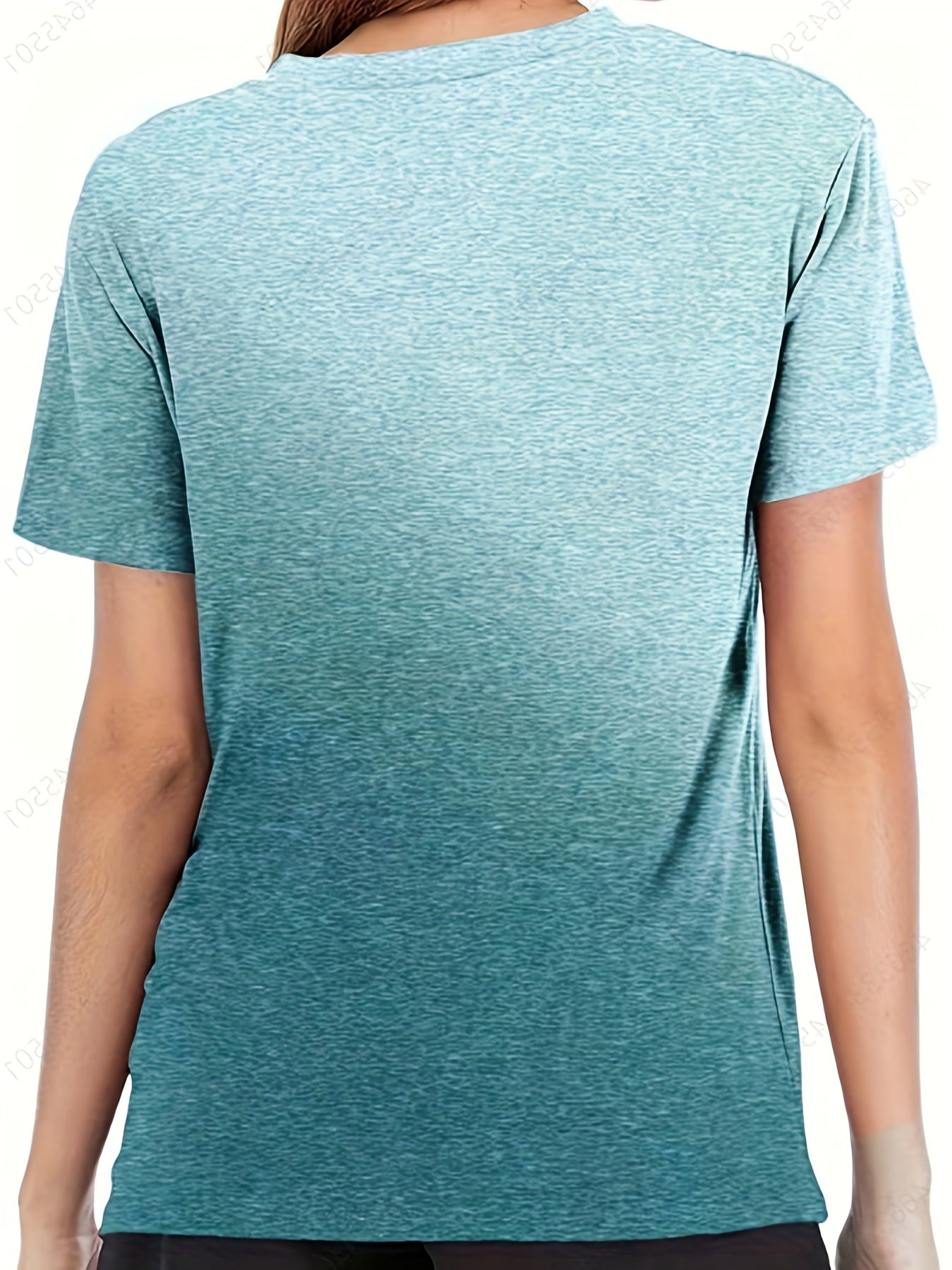 Letter Print Crew Neck T-Shirt, Casual Short Sleeve T-Shirt For Spring & Summer, Women's Clothing