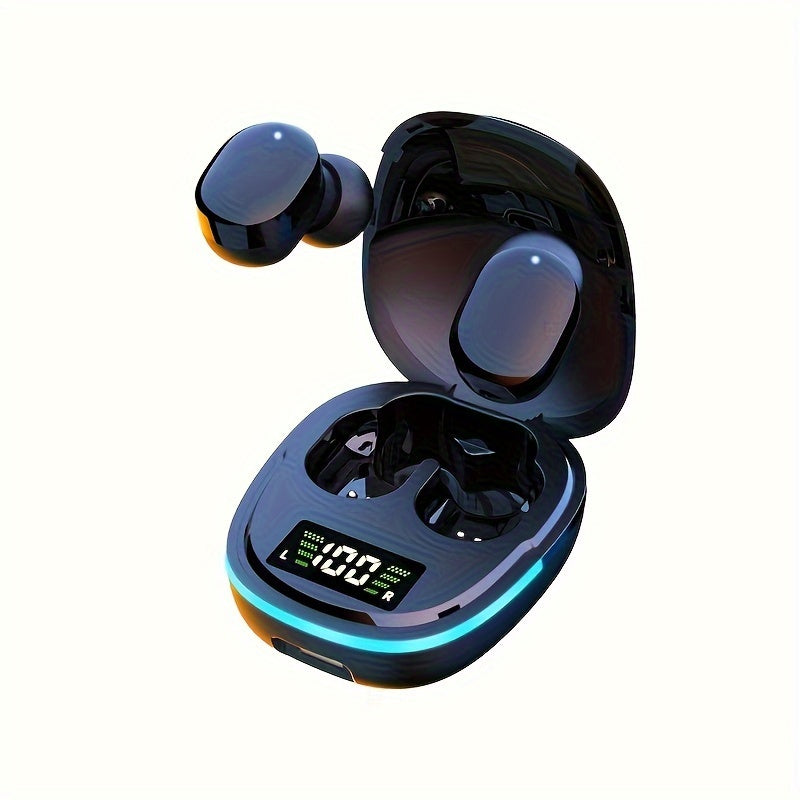 2024 Model Wireless Earbuds with LED Display, Touch Control, In-Ear TWS Design for Gaming & Sports, Compatible with iOS/Android - Sleek Metallic Charging Case Included, Earbuds Wireless